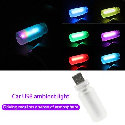Samochodowa lampka nocna USB z możliwością ściemniania, lampa LED z żarnikiem, przenośne oświetlenie, wtyczka i gra, dekoracyjne światło nastrojowe do sypialni w samochodzie