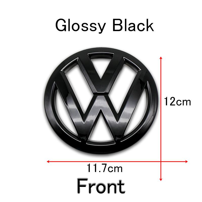 For VW Polo 2011 2012 2013 120mm 110mm Car Logo Emblem Hood Front Rear Tail Mark Rear Badge Replacement Accessories 6R0 853 600A