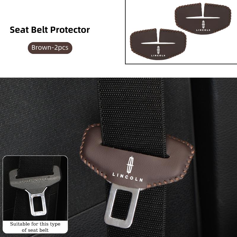Anti Scratch Car Seat Belt Clip Protector Seatbelt Buckle Lock Cover For Lincoln MKZ MKX Aviator Navigator Continental Corsair gfsd7