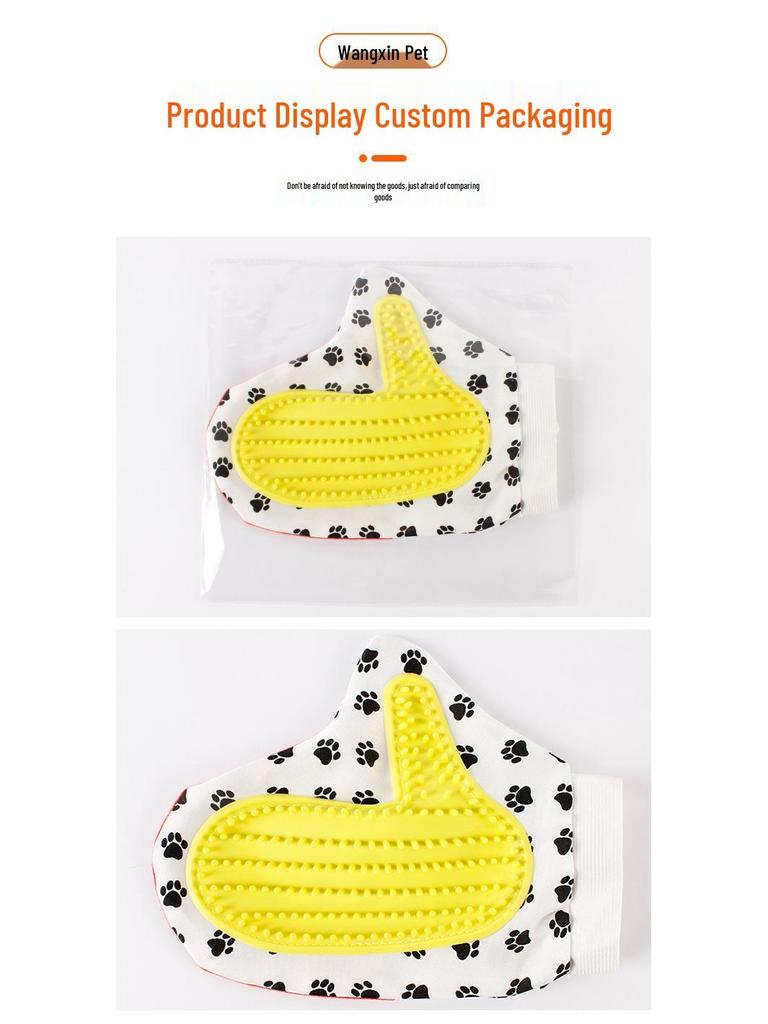 Pet Massage & Bath Glove - Hair Removal Brush for Cats & Dogs