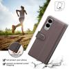 For Samsung Galaxy S25 Edge Case Genuine Split Leather Phone Cover with Wallet Stand