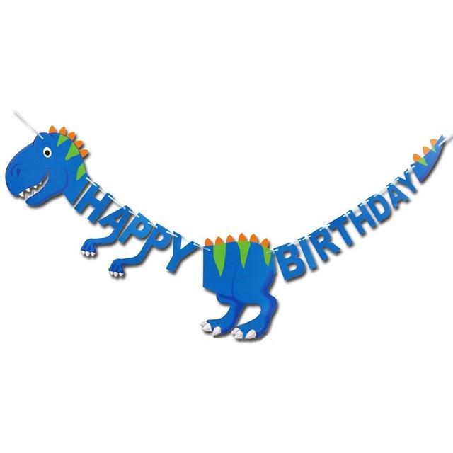 Dinosaur Happy Birthday Garland Banner Roar Dino Party Balloons Jungle Animal Safari 1st Kids Birthday Party Decoration Supplies