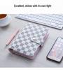 A6/A7 Leather Grid Pattern Binder Notebook with Custom Logo.