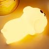Silicone Night Light with Auto-Off Timer Cute Puppy Design Flicker Free Eye Protection Touch Control LED Bedside Lamp Decoration
