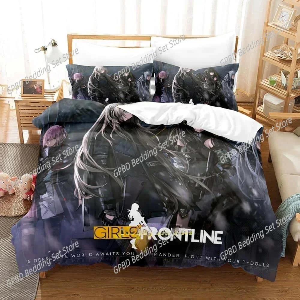 Luxury New 3D Print  Game Girls' Frontline Bedding Set Single Twin Full Queen King Size Bed Set  Bedroom Duvet cover Sets