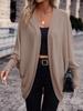2025 Women's Cross-Border European & American Loose Knit Lapel Cardigan Coat - Autumn/Winter Solid Color