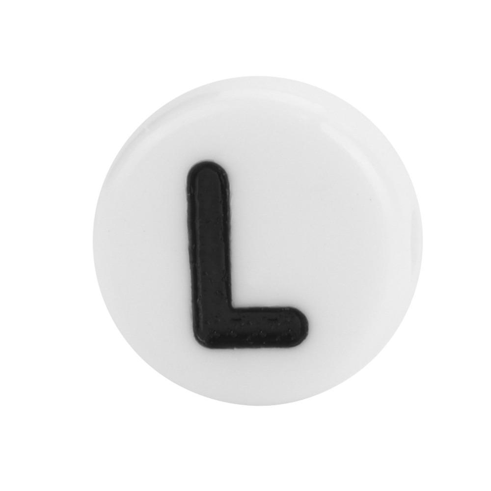 100pcs Black Letter Acrylic Letter Beads 4x7mm Size Round Letter Beads Alphabet Beads  DIY Crafts