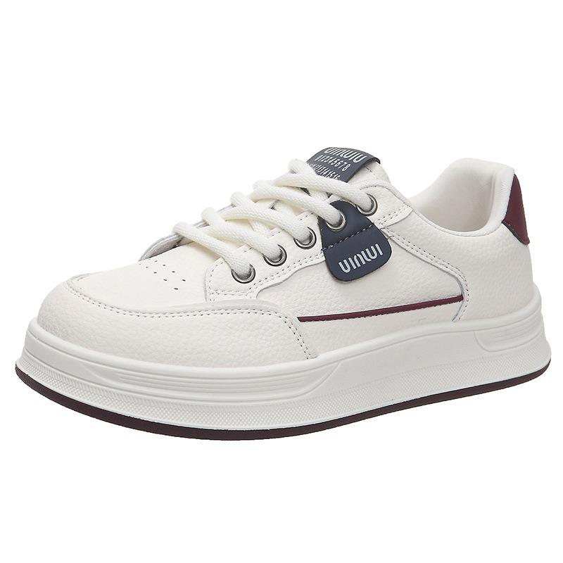 Leather platform white shoes children spring and summer new versatile lightweight breathable casual sports shoes board shoes women
