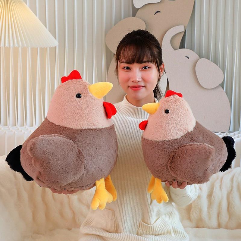 Adorable Plush Chicken Toy Realistic Rooster Stuffed Animal Doll For Kids Gift
