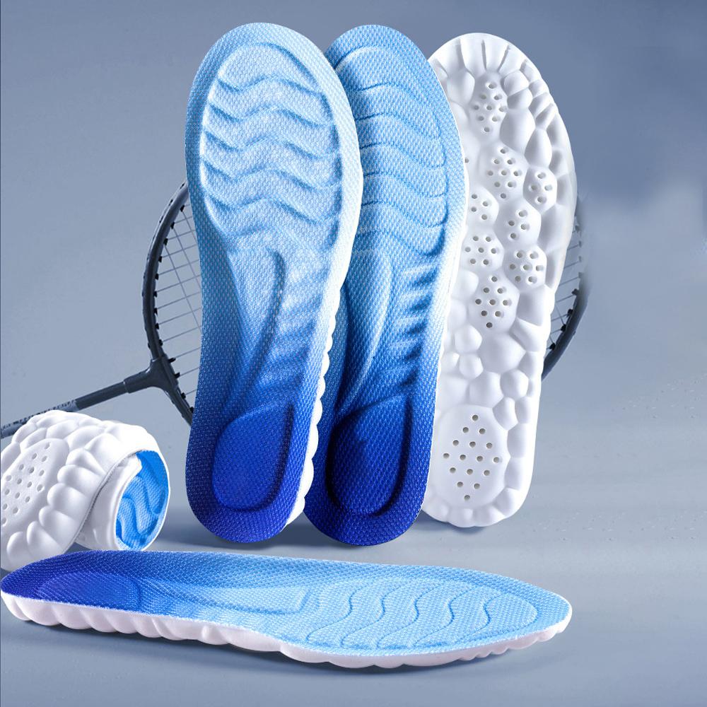 Solette sportive in lattice 4D Cuscinetti per scarpe super morbidi ad alta elasticità Cuscino deodorante antidolore Supporto per arco Solette da corsa Soletta per piede
