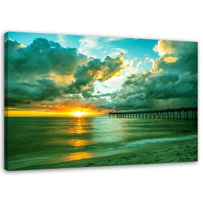 Canvas Print, Sunset At the Sea