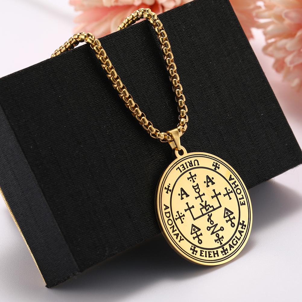 Dawapara Archanioły Uriel Nadprzyrodzony Wisiorek Naszyjnik Anioł Mądrości Światło Boga Stal Nierdzewna Amulet Naszyjnik Talizman