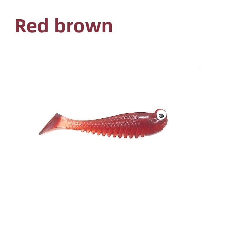 5pcs Glow in The Dark Soft Lure Baits 5cm 1.3g Realistic T-Tail Fish Imitation for Night Fishing Sea River Fishing Tackle Gear
