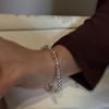 Handmade Korean Design 925 Sterling Silver Geometric Beads Beaded Bracelet for Women