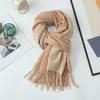 Double-sided Two-color Scarf for Women Autumn and Winter High End New Wool Scarf Shawl Imitation Cashmere Scarf