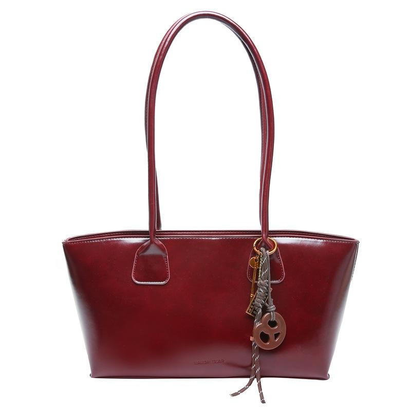 

Premium retro versatile tote bag women s large-capacity bag new winter popular shoulder bag commuter bag without pendant