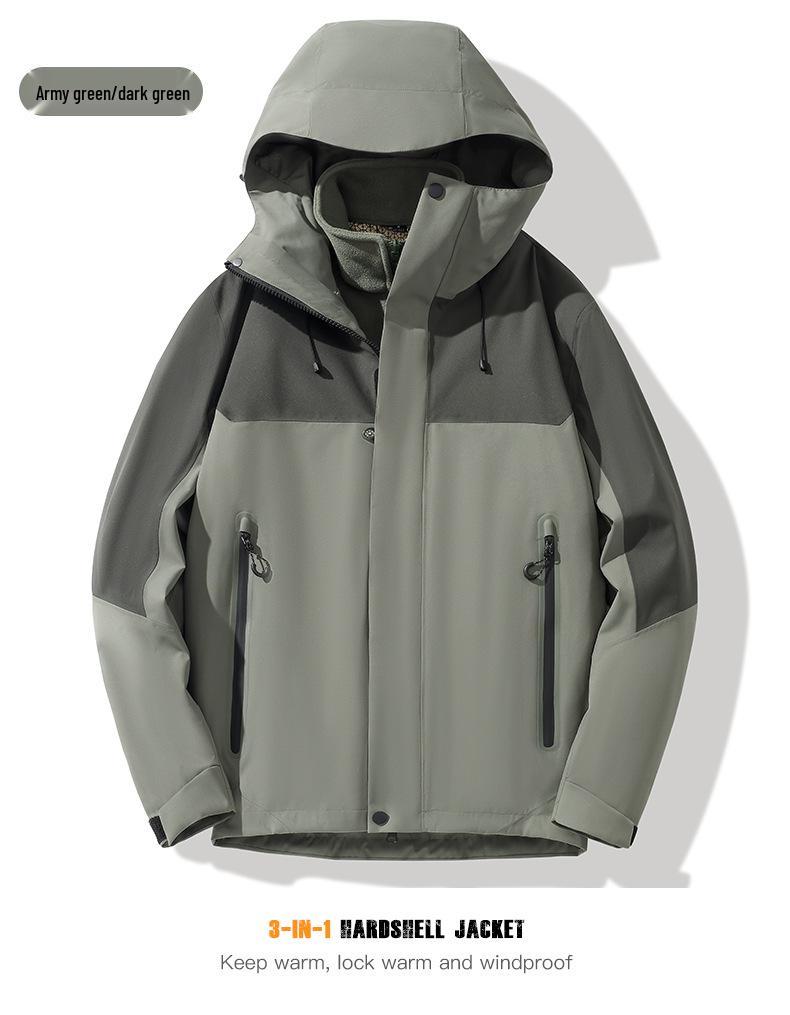 2024 Stylish 3-in-1 Heat-Sealed Couples Windbreaker: Waterproof, Windproof Outdoor Team Mountaineering Suit