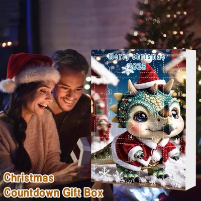 Yousheng 2025 Χριστουγεννιάτικο Ημερολόγιο Advent Δράκου Συλλεκτικά Καρτούν Δρακάκια Κρεμαστά Στολίδια Ημερολόγιο Αντίστροφης Μέτρησης 24 Ημερών 2D Ακρυλικά Κρεμαστά Στολίδια Διακοπών