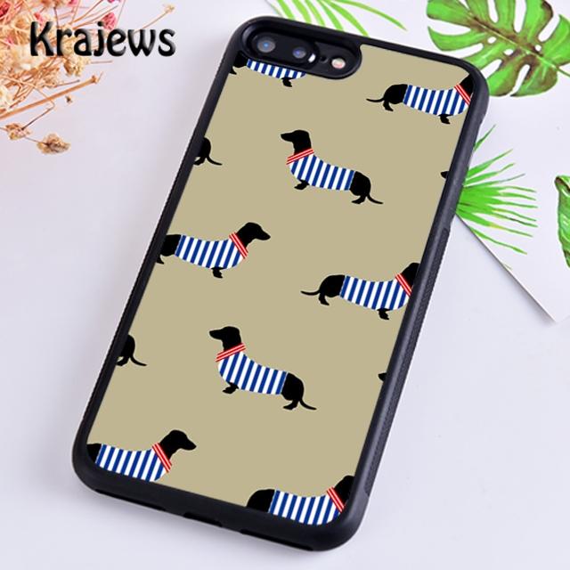 Krajews Dachshund Doxie Dogs Hearts Phone Case Cover For iPhone 17 Air 16 15 14 plus 11 12 13 pro max coque Fundas