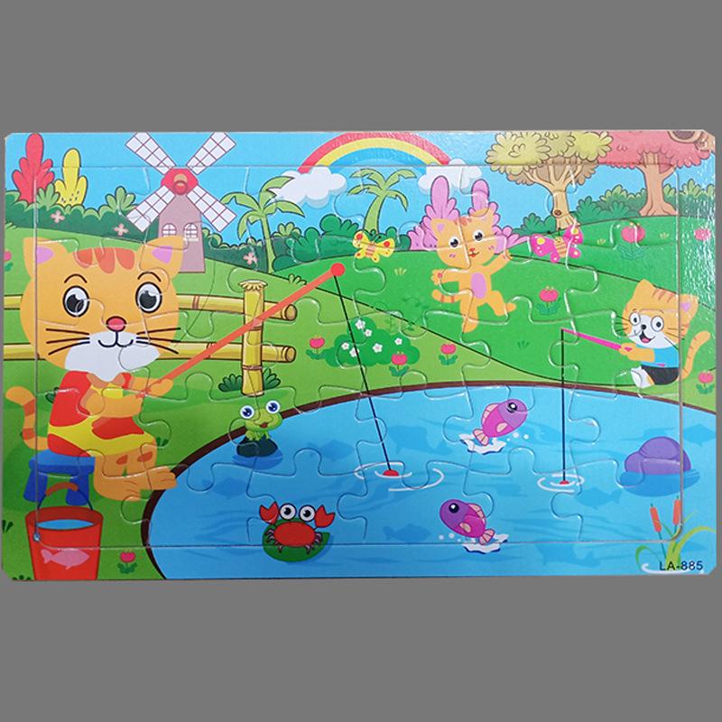 

Деревянный пазл из 30 деталей, детский пазл с мультяшными животными, динозаврами и деревянным самолетом, развивающие игрушки для раннего развития ребенка