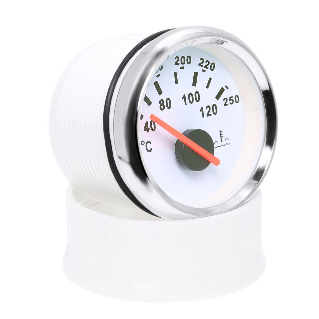 ZMFJH 2"52MM Water Temperature Gauge 40-120℃,100-250℉ Pointer Water Temp Meter Red Light for Universal Car Boat Yacht 12V24VDC