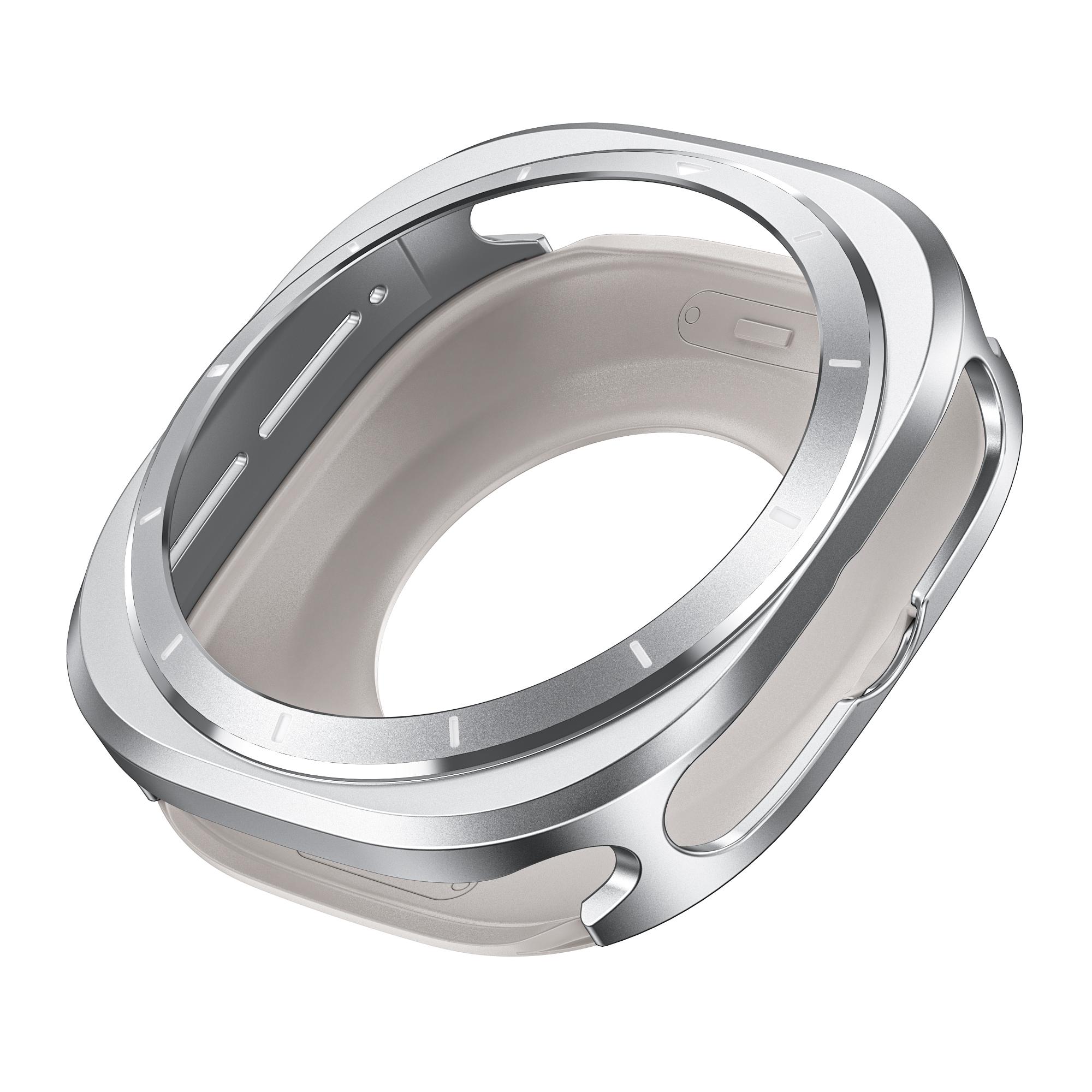 

Защитный чехол из алюминиевого сплава для Samsung Galaxy Watch Ultra Men, чехол для SAMSUNG ULTRA, аксессуары для защиты экрана Galaxy watch ultra белый/серебряный