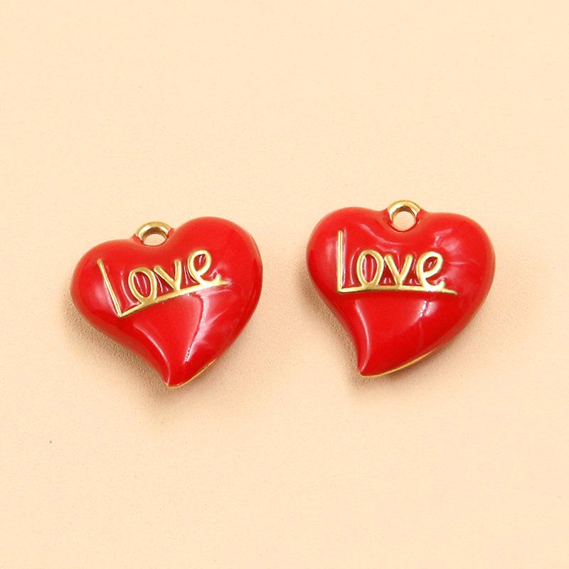 Stainless Steel Enamel Drip Oil Heart, Hat, Lips Pendants – 4 Styles, Colorfast DIY Jewelry Accessories