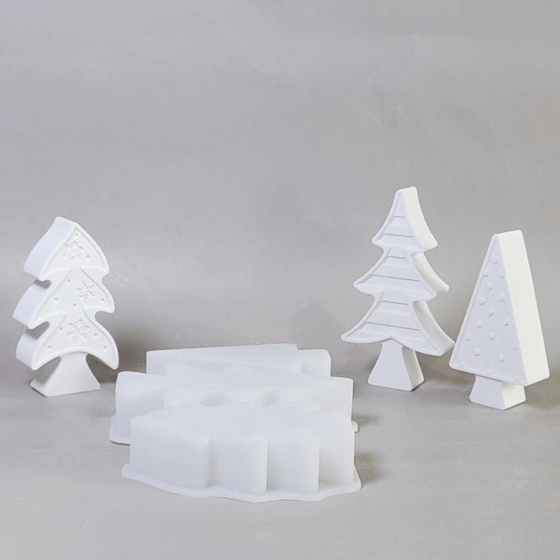 Christmas Silicone Molds,Christmas Ornament Mold Xmases Tree Epoxy Mold for Resin Casting DIY Crafts Soap s Home Decorations