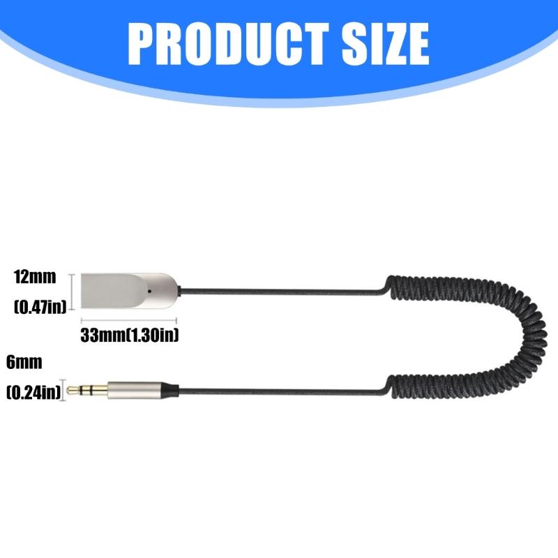 Kabellose USB-auf-3,5-mm-Auto-Adapter Klarer Klang Bluetooth-kompatible 5.4-Technologie und Plug-and-Play-Installation für Musik-Streaming