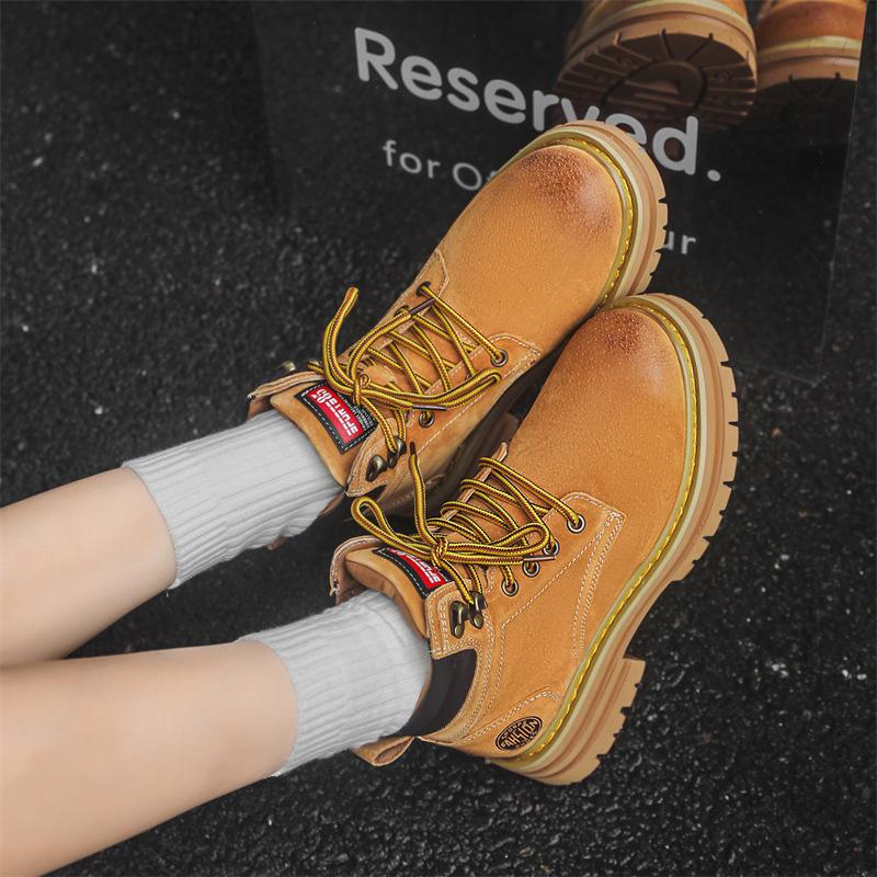 Martin Boots Herren Sommer neue High-Top Wüstenstiefel Britischer Stil kurze Stiefel Retro Mid-Cut Workboots 2118-H