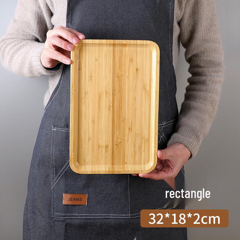 Japanese Style Rectangular Bamboo Serving Tray