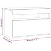 VidaXL Table de Chevet avec Lumières LED Table de Nuit Armoire de Chevet Armoire de Lit Meuble de Chambre Maison Sonoma Gris 3152828