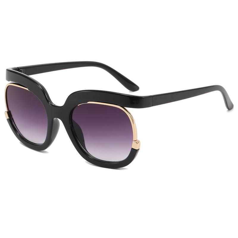 Personalized Color-Blocking Women's Fashion Sunglasses with UV Protection
