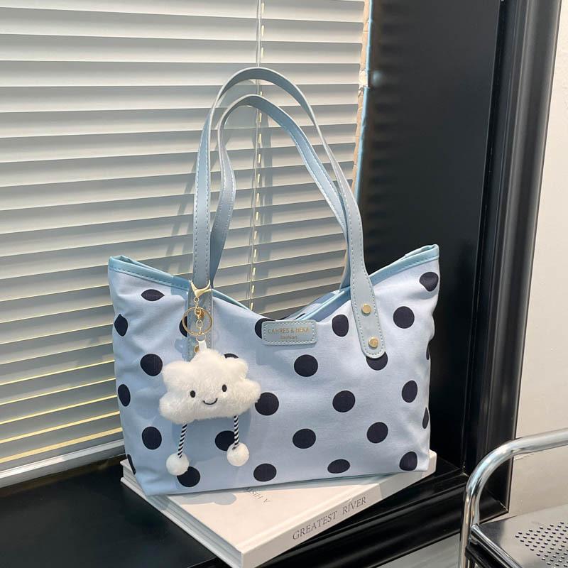 Dot Pattern Single-shoulder Tote Backpack for Commuting and Casual Use