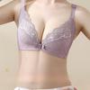 Gathering Bra Women's Front Button Bra Underwear Sexy V-shaped Bra Lace Sexy and Beautiful Back Bra Push Up Bra