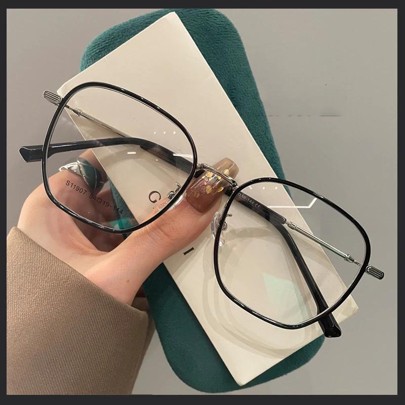 Fashion Trend Minus Diopter Myopia Glasses for Women Men Retro Square Frame Near-sighted Prescription Eyewear Diopter 0 TO -4.0