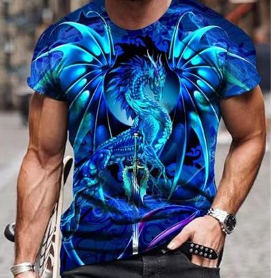 3D Dragon Print Fashion Men's T-shirt Daily Casual Mens Short Sleeve Summer Outdoor Street Men's Top Fitness Sports Men's Tee