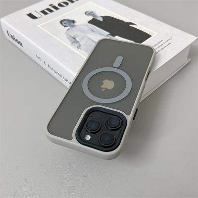 Luxury Magnetic Magsafe Wireless Charge Phone Case For iPhone 11 12 13 14 Plus 15 16 Pro Max Shockproof Matte  Cover