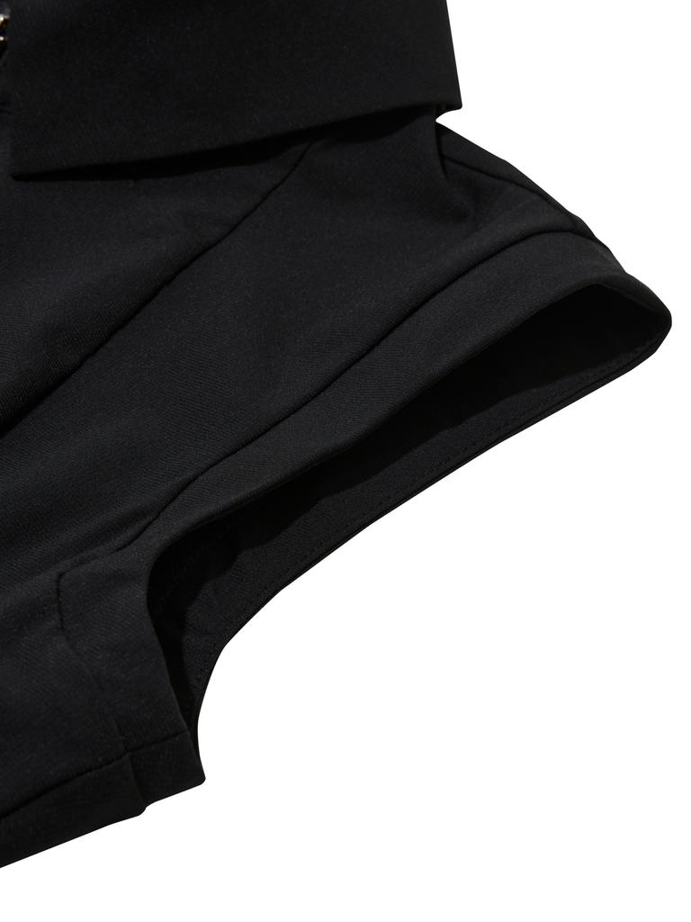WIDEANGLE To Cool Touch Flare Dress L_Black