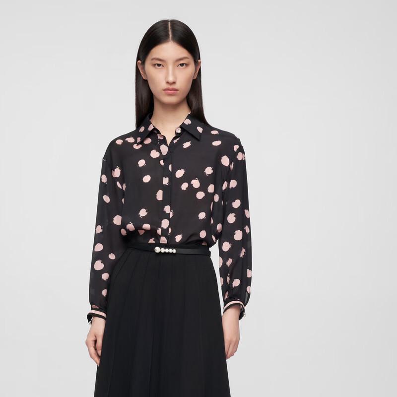 

ELLASSAY Двухкомпонентная блузка с длинным рукавом из смеси шелка и тутового волокна L