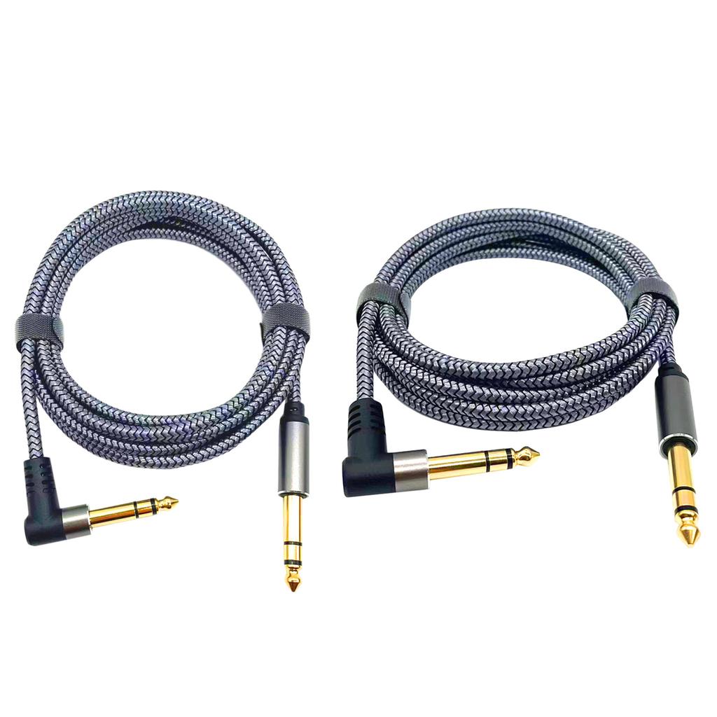 6.35mm to 6.35mm Guitar Cable 1m or 2m Professional Copper Wire Audios Cable Jacks Instrument Cable for Electric Guitar