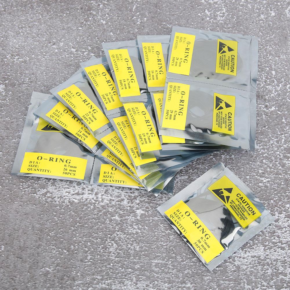 750pcs 0.7mm Waterproof Round Watch Gaskets O Ring Rubber Seal Washers Watch Accessory