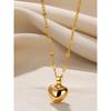 Stainless Steel Gold Beloved Charm Pendant Necklace - Trendy Clavicle Chain for Women & Girls, Holiday Gift