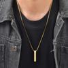 Vnox Ayatul Kursi Vertical Pendant Necklace for Men Boys, 60cm Stainless Steel Box Chain, Islamic Jewelry Gift for Eid Ramadan