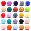 20pcs/Lot 12 15mm Candy Color Round Acrylic Imitation Silicone Beads Round Spacer Loose Bead for DIY Jewelry Making Accessories