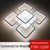 Acrylic Square Ceiling Light with Stepless Dimming for Living Room, Hotel, or Bedroom