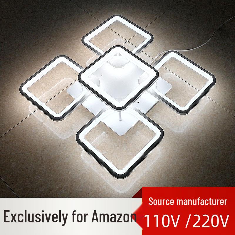 Acrylic Square Ceiling Light with Stepless Dimming for Living Room, Hotel, or Bedroom