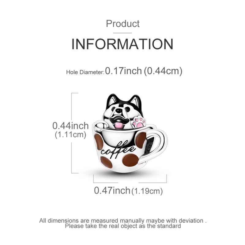 925 Silver Animal Charms Beads for DIY Bracelet Lovely Dog Cat Pendants Jewelry for Women