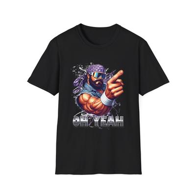 T-shirt Macho Man Oh Yeah - Abbigliamento da fan leggenda del wrestling