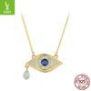 Popular Devil'S Eye Necklace Men'S And Women'S Cross-Border Fashion S925 Sterling Silver Necklace